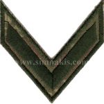 Corporal Camouflage Rank Embroidered Patch - 1 Pair