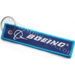 Boeing Embroidered Keychain - Double-Sided, 13x3 cm