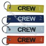 Crew Embroidery Keychain Double-Sided 12x3 cm