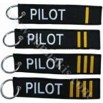 Pilot Aviator Embroidery Keychain Double-Sided Senior 13x3.5 cm