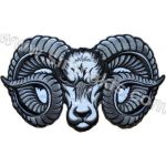 Ram Head Embroidery Patch 29x17 cm