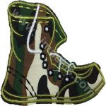 Military Boot Embroidery Patch 11x11 cm