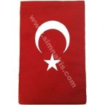 Türk Bayrak nakış işleme arma patch peç Flama 15x23 cm çift taraflı