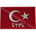 Ay Yıldız Göktürk Türk Flag Embroidery Patch Red 7.5x4.5 cm
