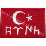 Ay Yıldız Göktürk Türk Flag Embroidery Patch Red 7.5x5 cm