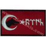 Ay Yıldız Göktürk Türk Flag Embroidery Patch Wolf 8x4.5 cm
