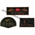 Göktürk Türk Wolf Triple Embroidery Patch Set