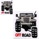 Off-Road Logo Embroidery Patch Badge 2-Piece Set (25x23 cm, 10x9 cm)