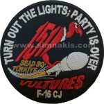 "Turn Out the Lights, Party is Over" Embroidery Patch 9.5x9.5 cm