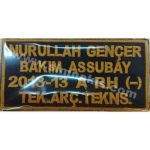 Personnel Name Tag Embroidery 12x6 cm