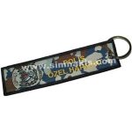 Police Special Operations Camouflage Embroidered Keychain - Double-Sided, 13x3 cm