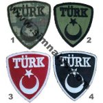 Turkish Flag Embroidery Patch 5.5x6 cm