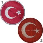 Turkish Flag Embroidery Patch 6x6 cm