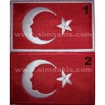 Atatürk Turkish Flag Embroidery Patch 5x8 cm