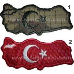 Turkey Map Flag Embroidery Patch 7x3.5 cm