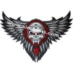 Motorcycle Skull Death Embroidery Patch - 21x31 cm