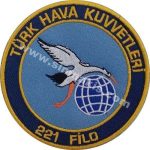 221 Filo Turkish Air Force Embroidery Patch - 9x9 cm