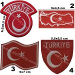 Turkish Flag Embroidery Patches - Various Sizes