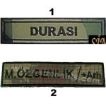 Military Personnel Name Tag Embroidery 13x3 cm