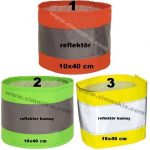 Work Safety Armband with Reflective Center Stripe 10x40 cm Adjustable with Velcro