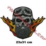 Skull Jacket Embroidery Patch - 23x31 cm