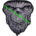 Death Skeleton Skull Embroidery Patch - 31x35 cm