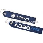 Airbus A320 Neo Fabric EmbroideredKeychain - 13x3 cm