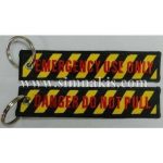 Emergency Use Only Fabric Embroidered Keychain - 13x3 cm