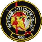 Motorcycle Traffic Police Badge Embroidery Patch - 9x9 cm
