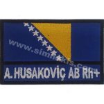Bosnia and Herzegovina Flag Name Tag 5x8 cm
