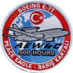 Boeing E-7 Peace Eagle Patch - Barış Kartalı Embroidered Badge (9.5x9.5 cm)