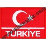 Turkish Flag Embroidered Patch - 5.5x8 cm