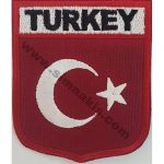 Turkish Flag Embroidery Patch 6.5x8 cm