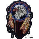 Native American Hawk Eagle Falcon Embroidery Patch - 9x12 cm