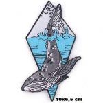 Dolphin Embroidery Patch 6.5x10 cm