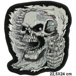 Death Skull Jacket Embroidery Patch - 22.5x24 cm