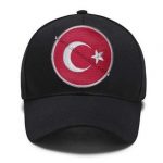 Turkish Flag Embroidered Patch Hat - Adjustable Velcro Strap