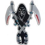 Grim Reaper Jacket Embroidery Patch - 30x36.5 cm