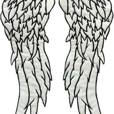 Angel Wings Embroidered Patch - 1 Pair of Wings, 36x43 cm (1 item with reflective fabric) - Image 2
