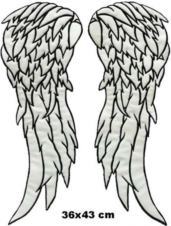 Angel Wings Embroidered Patch - 1 Pair of Wings, 36x43 cm (1 item with reflective fabric) - Image 2