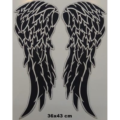 Angel Wings Embroidered Patch - 1 Pair of Wings, 36x43 cm (1 item with reflective fabric) - Image 3