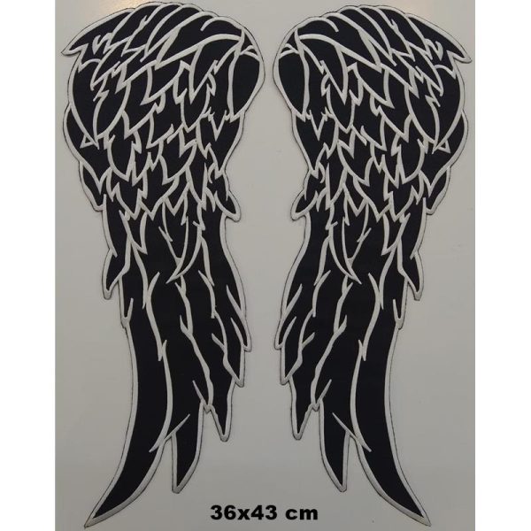 Angel Wings Embroidered Patch - 1 Pair of Wings, 36x43 cm (1 item with reflective fabric) - Image 3