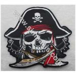 Pirate Skull Embroidery Patch 23x25 cm