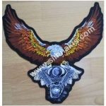 Eagle Motorcycle Embroidery Patch 12x13 cm & 32x33 cm