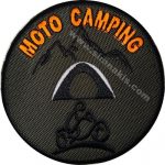 Moto Camping Embroidery Patch - 9x9 cm