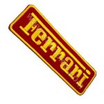Ferrari Embroidery Patch Emblem Red Yellow 10x3 cm