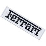 Ferrari Embroidery Patch Emblem White Black 10x3 cm