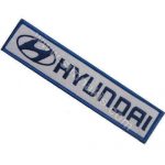 Hyundai Embroidery Patch Emblem Gray 12x2.5 cm