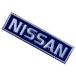 Nissan Embroidery Patch Emblem Text Blue 9x2.5 cm
