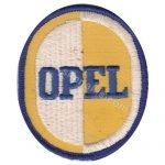 Opel Embroidery Patch Emblem Logo White Yellow 8x6.5 cm